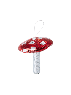 Rice Weihnachtshänger Disco Xmas Mushroom silver