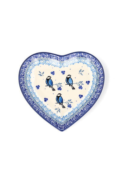 Schaal Hart medium Blue Bird