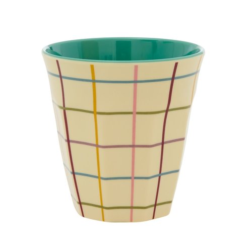 Rice Melamine beker Check Rice Melamine beker Check