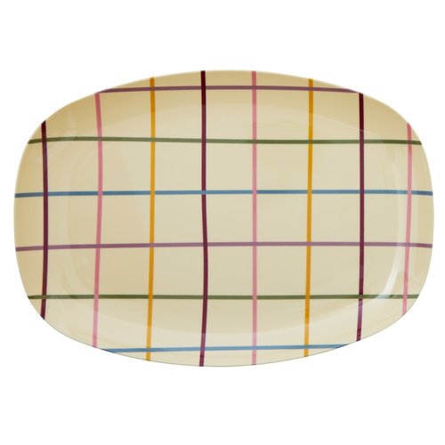 Rice Melamine oval plate Check