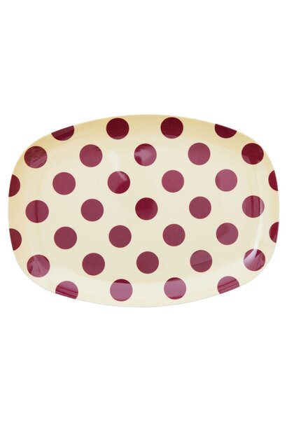 Melamine ovaal bord Purple Dots