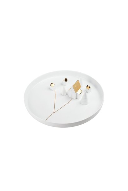 Porcelaine stories Schaal Village d:10,5cm H9cm