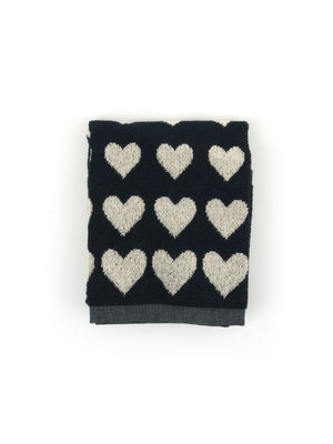 Bunzlau Castle Keuken handdoek Hearts black