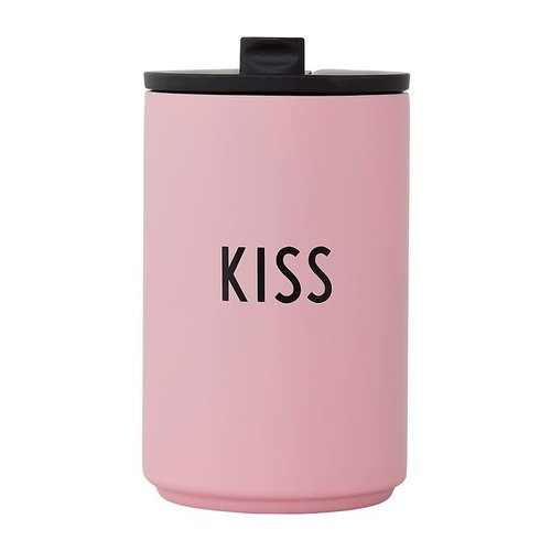 Design Letters Thermos / Geisoleerde Cup 350ml Kiss- pink