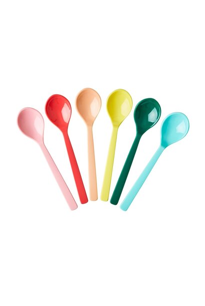 Melamine korte lepels Dance Out Colors set/6
