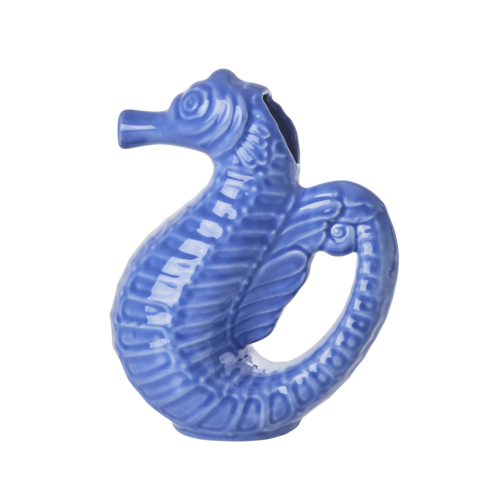 Rice Kan / vaas aardewerk Sea Horse Blue 1,5ltr Rice Kan / vaas aardewerk Sea Horse Blue 1,5ltr