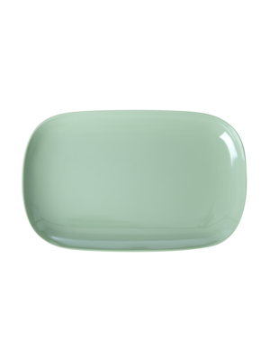 Rice Melamine rechthoekig bord large green