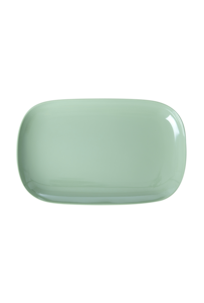 Melamine rechthoekig bord medium green