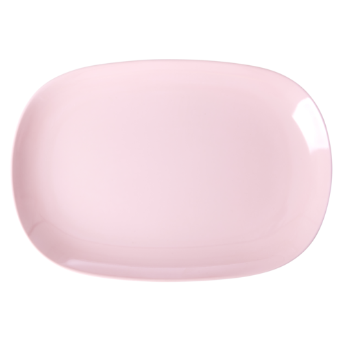 Rice Melamine rechthoekig bord large pink