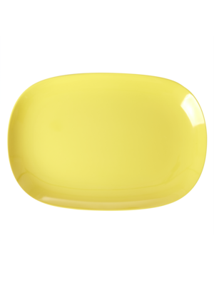 Rice Melamine rechthoekig bord large yellow