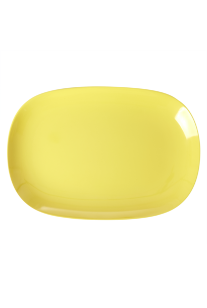 Melamine rechthoekig bord large yellow