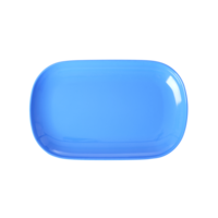 Melamine rechthoekig bord small blue