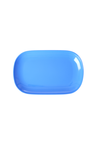 Melamine rechthoekig bord small blue
