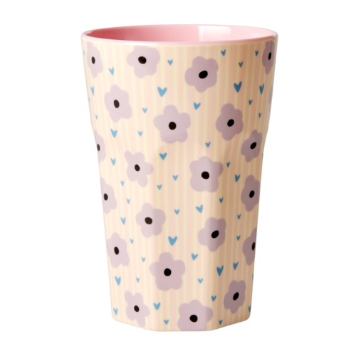 Rice Melamine Tall beker Flowers Rice Melamine Tall beker Flowers