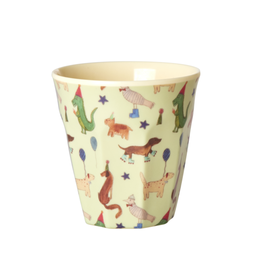 Rice Melamine Kids beker small Party Animal green Rice Melamine Kids beker small Party Animal green