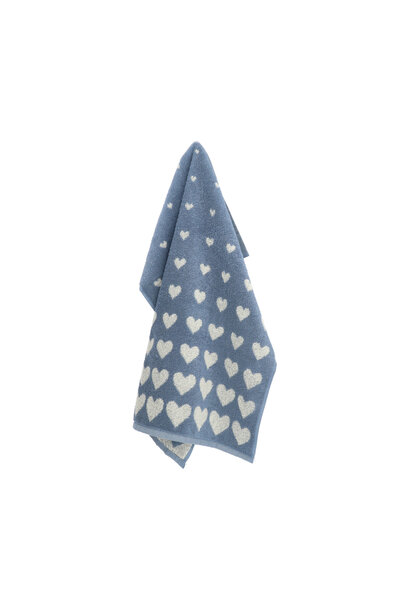 Keuken handdoek Hearts grey-blue