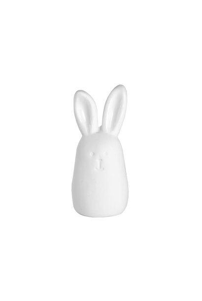 Porseleinen Paas Bunny small wit '23  set/2  2x2,5x5,5cm
