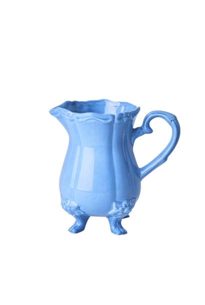 Kan / vaas aardewerk met voetjes Gendarme Blue 1,7ltr