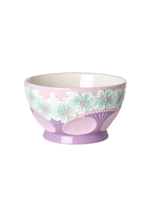 Rice Keramik Schale Embossed Flower Lavender