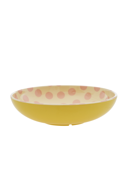 Melamine salade kom Pink Dots new shape