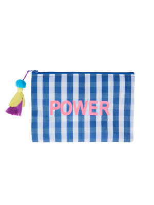 Rice Recycled Plastic Etui Power - blue & white stripes