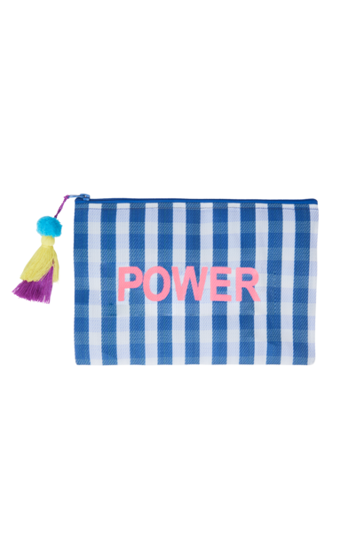 Recycled Plastic Etui Power - blue & white stripes