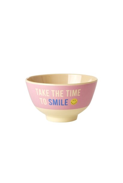 Melamine kom small Pink Smiley