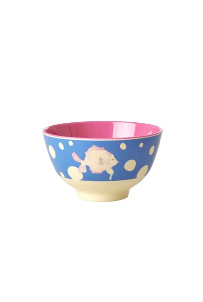 Melamine kom small Fish blue
