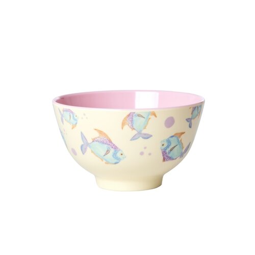 Rice Melamine kom small Fish Cream