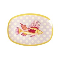 Melamine ovaal bord small Fish Lavender