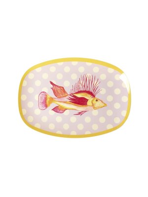 Rice Melamine ovaal bord small Fish lavender