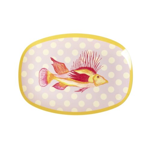 Rice Melamine ovaal bord small Fish lavender