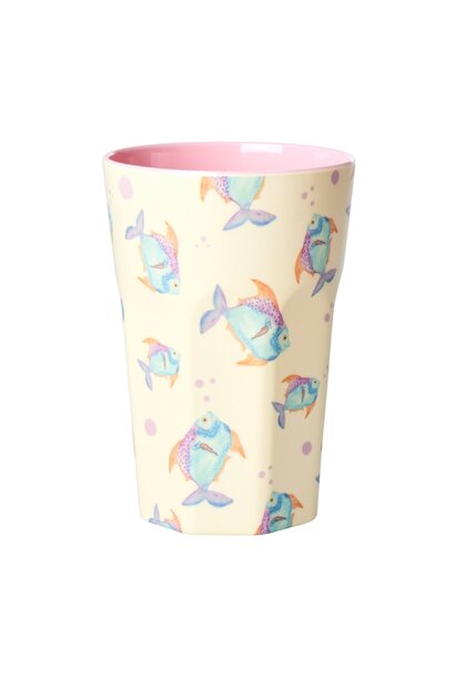 Melamine Tall beker Fish cream
