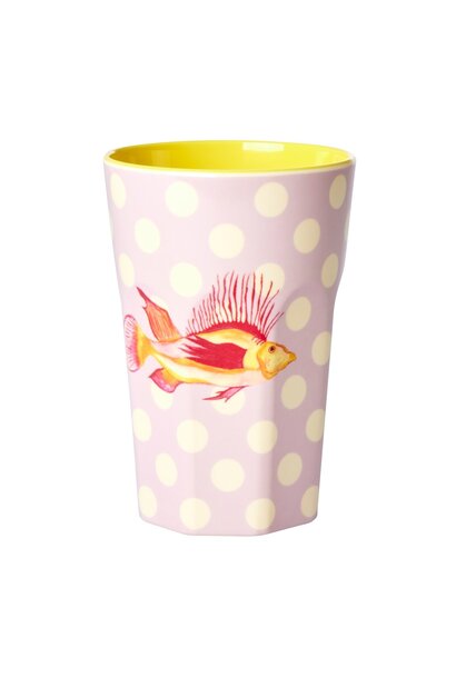 Melamine Tall beker Fish lavender