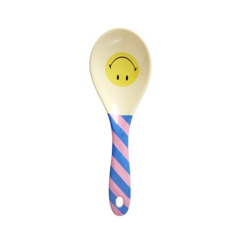 Rice Melamine opschep lepel Smiley - streep