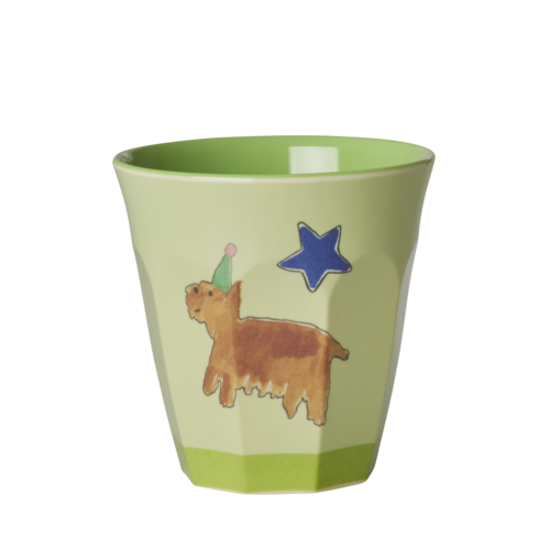 Rice Melamine kids beker small Animals green - Dog green Rice Melamine kids beker small Animals green - Dog green