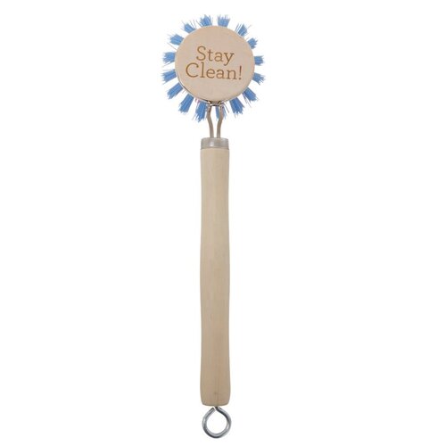 Rice Afwasborstel hout Retro roze-blauw Rice Afwasborstel hout Retro roze-blauw