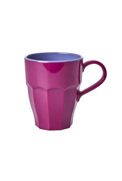 Melamine beker met oor Solid soft plum