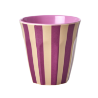 Melamine cup Stripes magenta