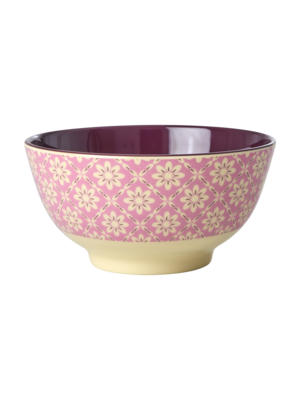 Rice Melamine bowl Graphic Flower