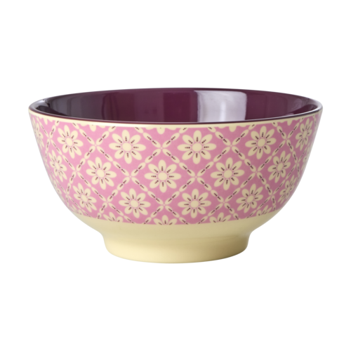 Rice Melamine bowl Graphic Flower