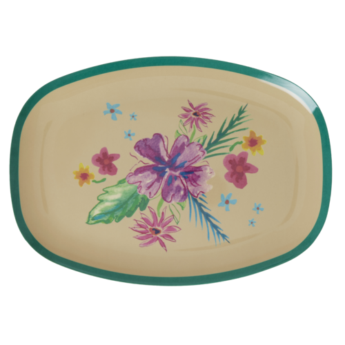 Rice Melamine ovaal bord Arda Bloom