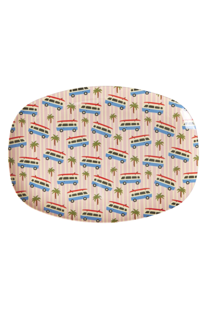 Melamine ovaal bord Cars pink