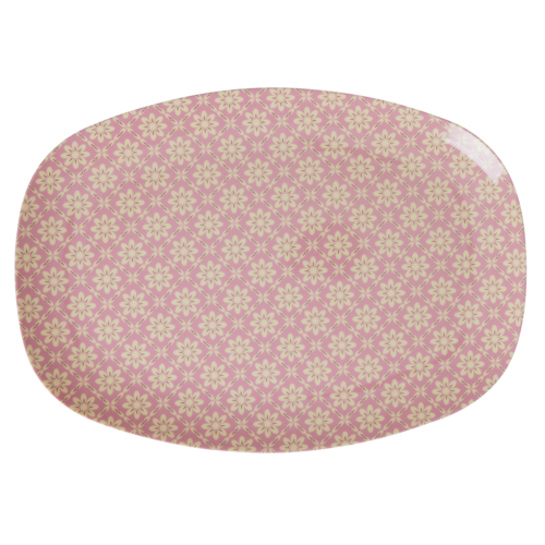 Rice Melamine oval plate Graphic Flower
