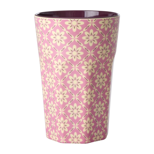 Rice Melamine Tall beker Graphic Flower