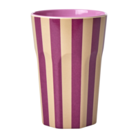 Melamin Tall becher Stripes magenta