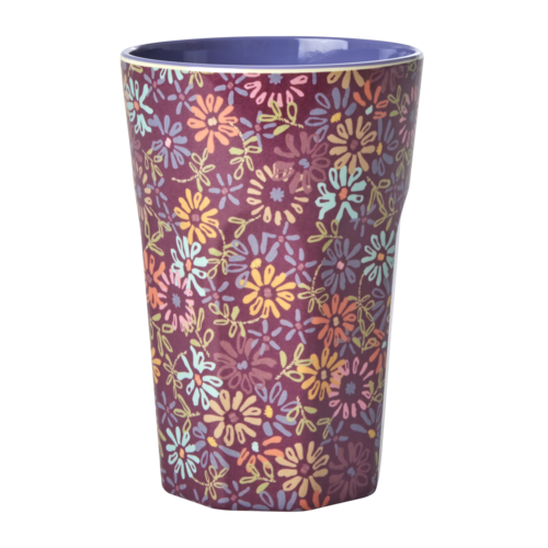 Rice Melamine Tall cup Wild Vintage Flower