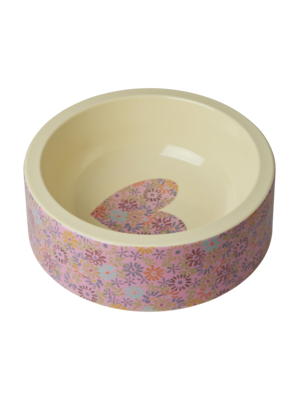 Rice Melamine voerbak voor voer en water - Flower Heart