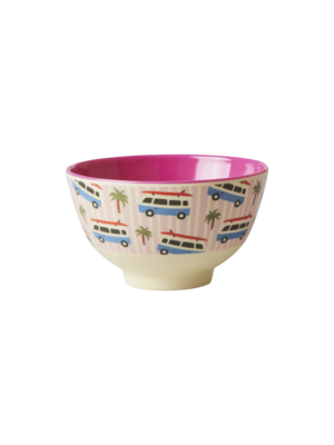 Rice Melamine kom small Cars pink