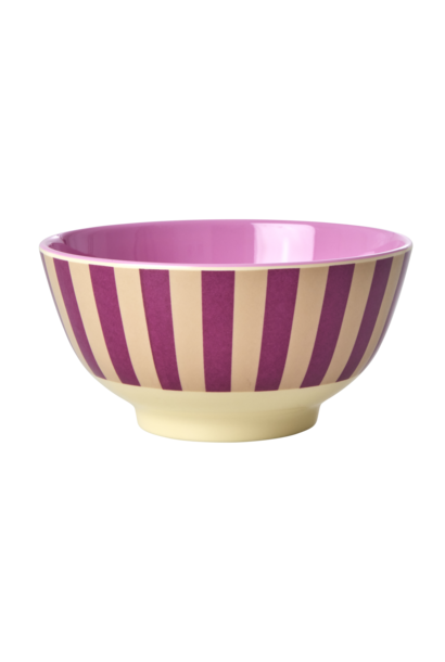 Melamine kom Stripes magenta